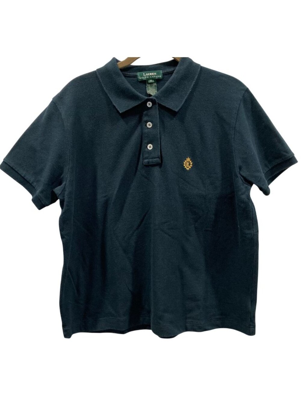 Vintage 90s Lauren Ralph Lauren Polo Shirt M Black Golf Country Club Sporty Y2K